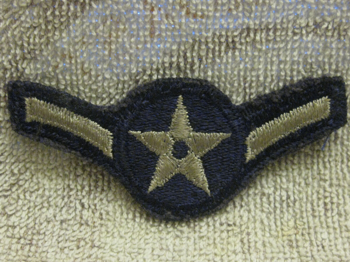 Vintage Military Blue White Patch Air Force Army Navy Marines Star 2 Stripe