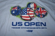 2013 US OPEN TENNIS Championships (LG) T-Shirt Rafael Nadal Serena Williams BLUE