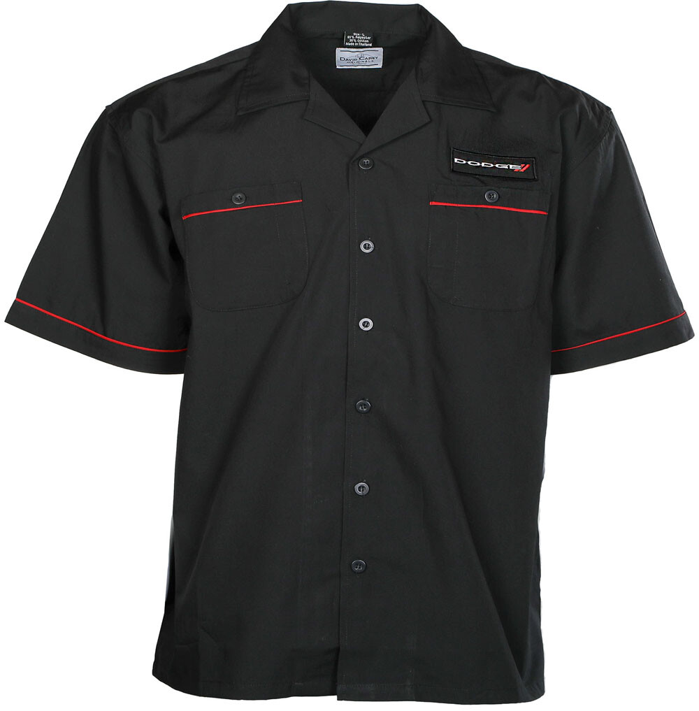 Dodge Logo Mechanic Type Style Button Down Work Crew Pit Shirt