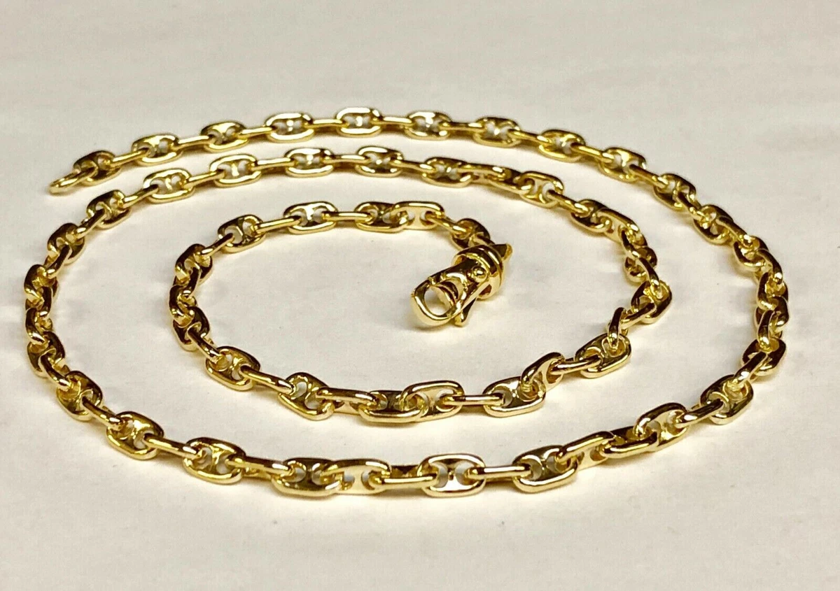 Solid gold anchor on sale chain