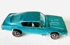 Hot Wheels Redline 1967 Custom Barracuda HK Aqua w Silver Interior Original Car