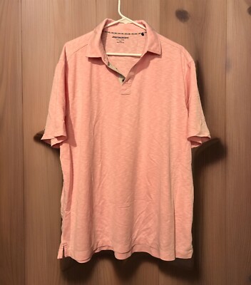 Johnston & Murphy Mens Golf Polo Shirt XXL Pink