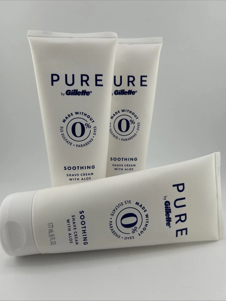 Gillette Pure Shave Cream for Men 170g. (3-Pack) - Image 4 of 4