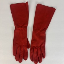 VTG Crescendoe Red Gloves Size 7 1/2 7.5 Long Opera