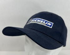 Vintage Hat Cap Navy Blue Michelin Man Logo StrapBack Adjustable