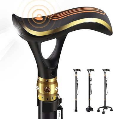 Smart Alarm Walking Cane for Men & Women, Telescopic and Adjustable Walking S...