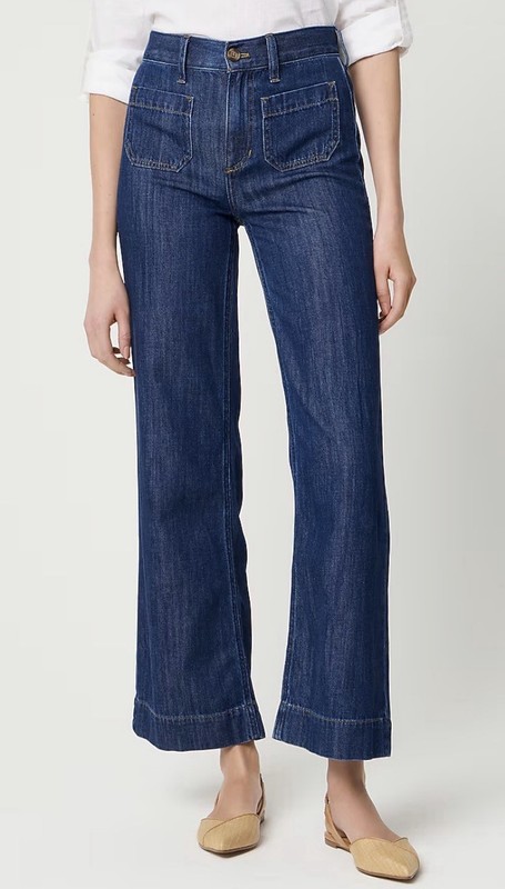 J. Crew Women’s Light-feel Lizzie wide-leg jean Sz 30 NWT Belle Wash