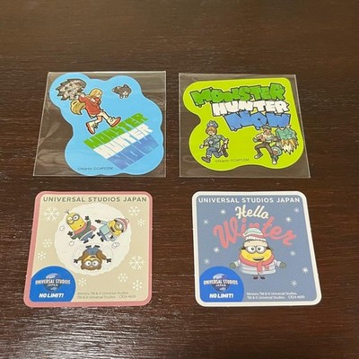 Monster Hunter Now vs Minions Sticker Set   4 pieces, Used, Clean, No Pets/No
