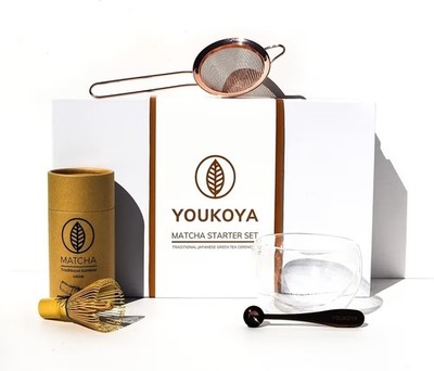4 Piece Matcha Set Starter Kit Traditional Tea Tools Barista Grade, OPEN BOX