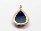 COOL 14k Gold 44x20mm Teardrop Onyx Bamboo Frame Charm Pendant *NO CHAIN* — photo 7