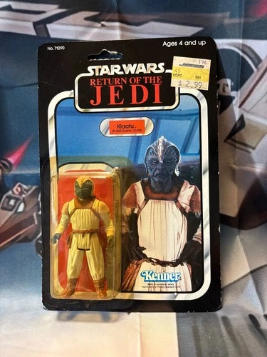 Vintage Star Wars 1983 77-Back KLAATU in Skiff Guard Outfit ROTJ MOC