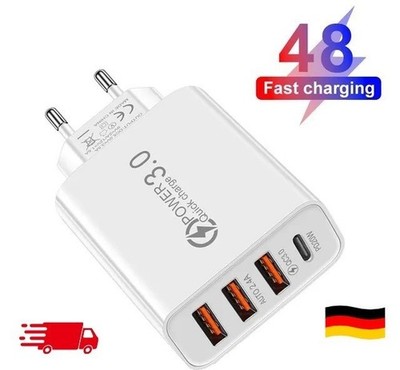 48 W USB Ladegerät QC 3,0 Typ C PD Schnelle Ladung Für iPhone 12 13 Max Samsung