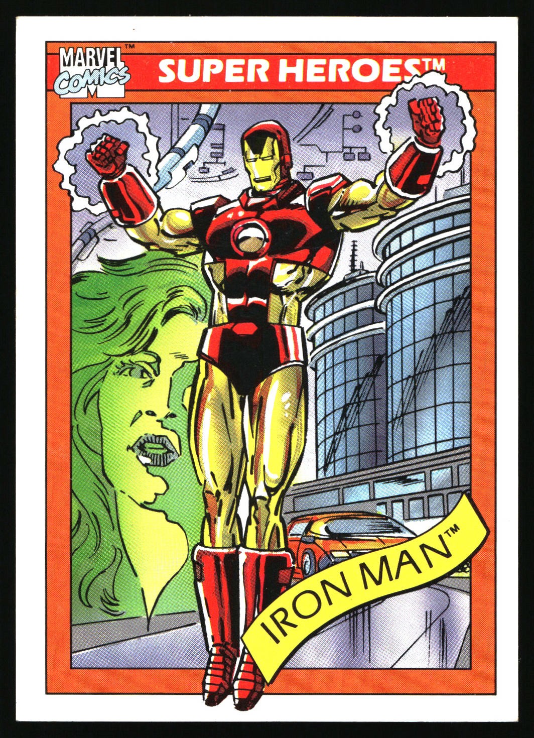 1990 Impel Marvel Universe #42 Iron Man