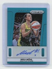 2025 Panini Prizm WNBA #TB-NM Nika Muhl Throwback Signatures Teal #/35