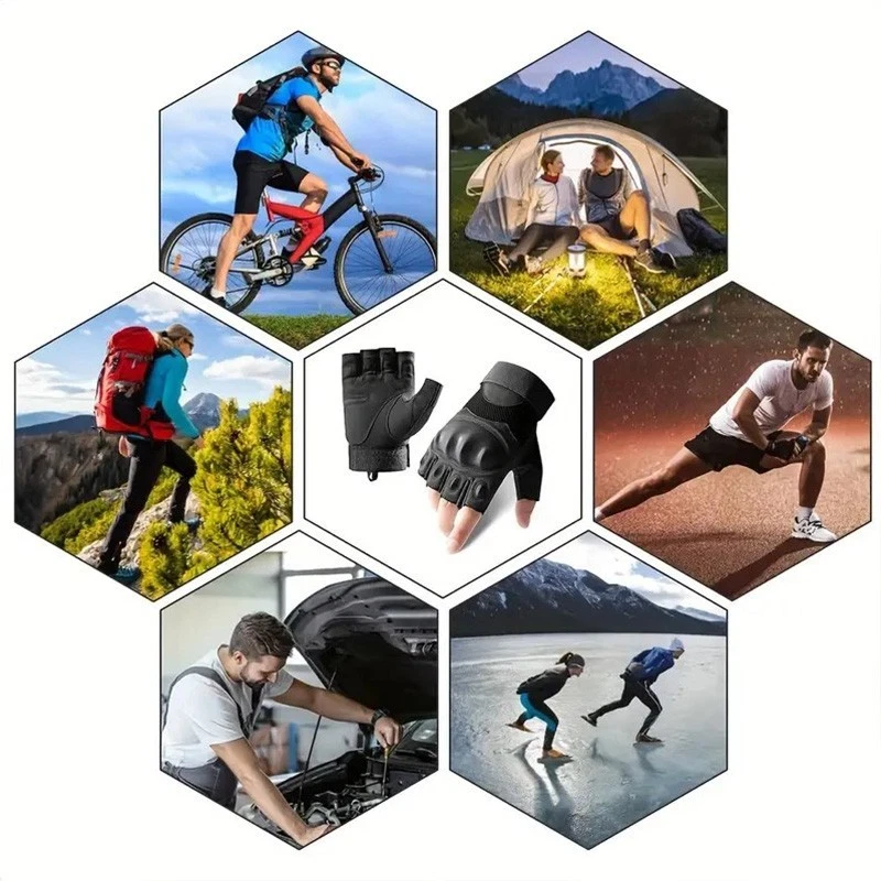 Military Tactical Glove Winter Half Finger Fingerless Gloves Army Combat Hunting - image 4 of 4