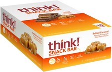 Low Calorie Salted Caramel Protein Bars - 10 Count for Healthy Snacking