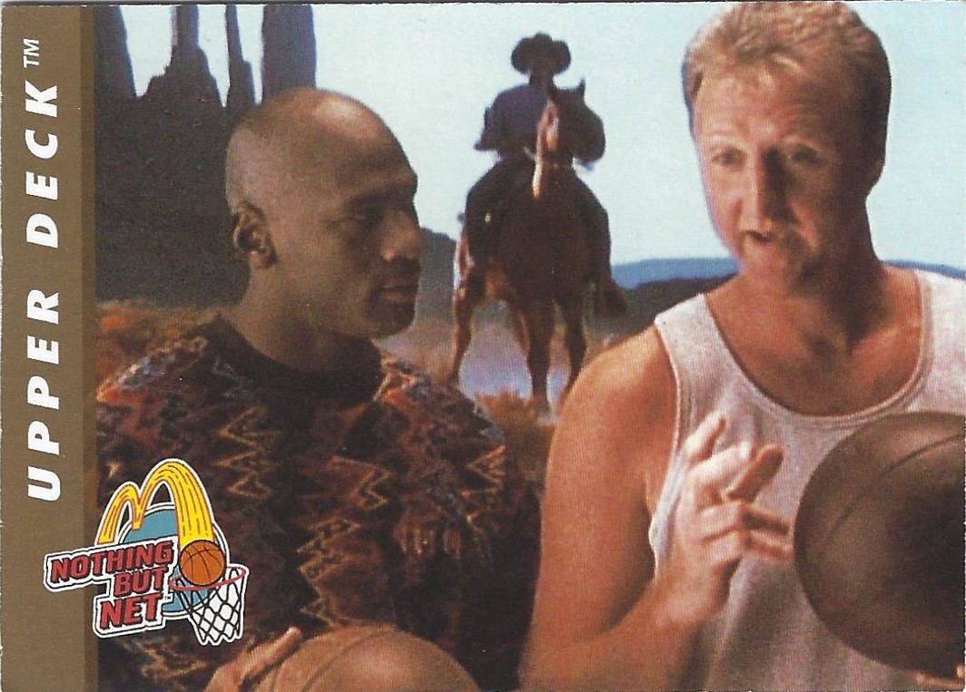 1994 UD McDonalds MICHAEL JORDAN Larry Bird Nothing But Net Card 1 HOF view 1