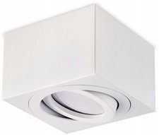 Faretto bianco quadrato GU10 montaggio superficiale IP20 regolabile