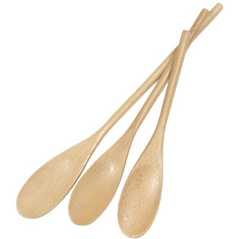 3-Piece Wooden Spoon Set for Cooking and Stirring – Healthy Mixing Beechwood ...