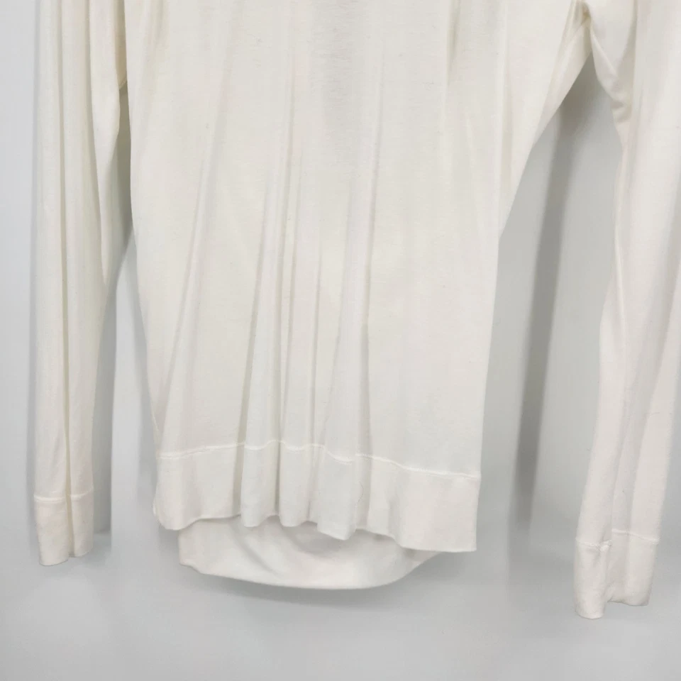 Camiseta Helmut Lang espalda retorcida manga larga para mujer talla XS blanca cuello redondo Foto 4 de 4