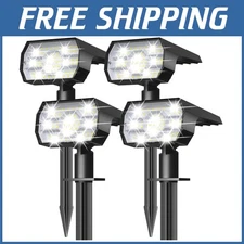 Solar Landscape Lights 56 LED - Cool White 4 Pack