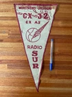 vintage Montevideo Uruguay CX32 RADIO SUR pennant CX A2