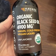 Organic Black Seed Oil Cold Pressed Liquid - 4900Mg Black Cumin Supplement fo...