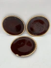 Set of 3 Vintage McCOY Brown Drip Glaze Pottery 10” Dinner Plates USA Lot