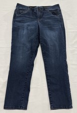 Democracy Ab Solution Women s Dark Blue Straight Leg Denim Jeans Size 8