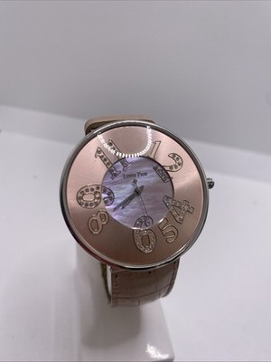 Louis Pion Pink Silver Wuartz Watch Worn Band New Battery