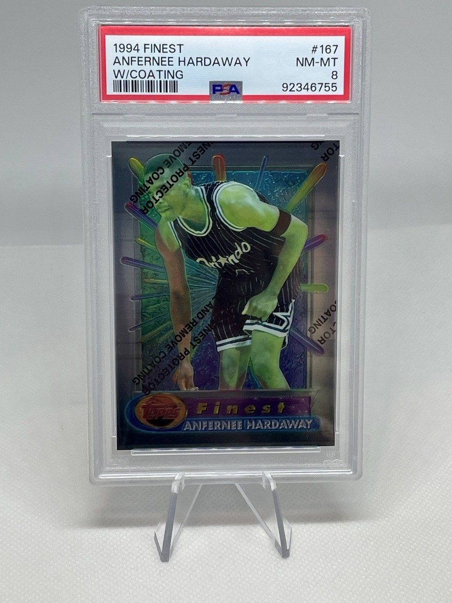 アンソニーマッキー　サインカード 1994-95 Topps Finest - Anfernee Hardaway #167 With Coating PSA 8
