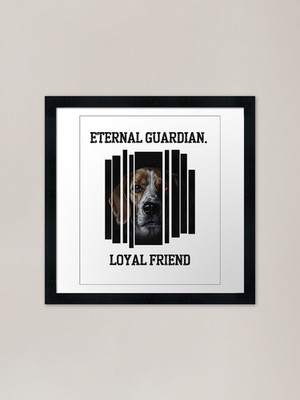 Beagle Guardian oyal Protector D Framed Wall Art Poster Canvas Print Picture