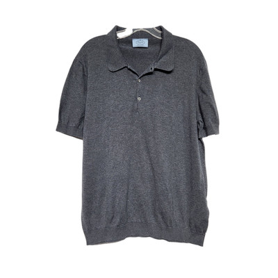 Prada Gray Knit Polo 54