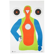 Action Target PR-B21E, High Visibility Fluorescent Target, Black/Orange/Blue/Gr