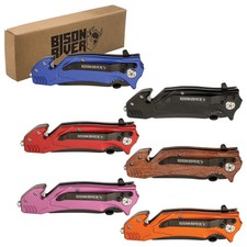 4.5" Spring Assisted Rescue Knife - Assorted Colors Available
