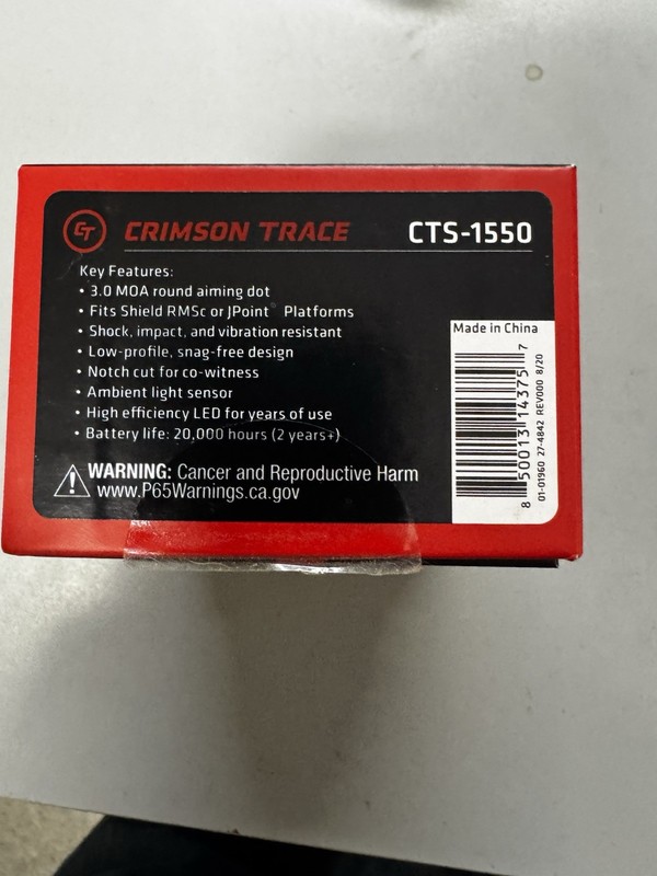 Crimson Trace CTS-1550 Red Dot Sight