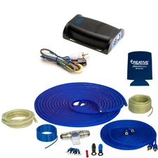 Stinger Copper 1200W Amplifier Wiring Kit w/ PAC LP7-2 Line Out Convertor