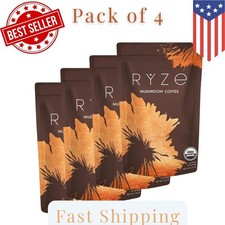 4 Pack Organic Ryze Mushroom Coffee 30 SERVIN...