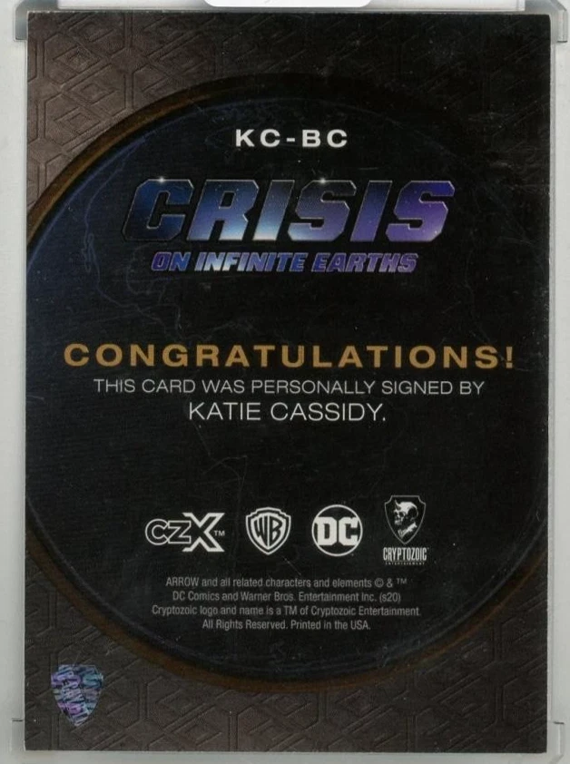 2022 CZX Crisis on Infinite Earths Katie Cassidy as Black Canary Auto /125 - Image 2 of 2