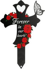 Cemetery Decorations for Grave, Son Mom Dad Grave Site black