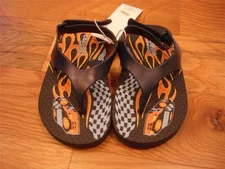 NWT Capelli Kids Race Car Flip Flops w/Back Strap Infant Boys 6/7  6 7