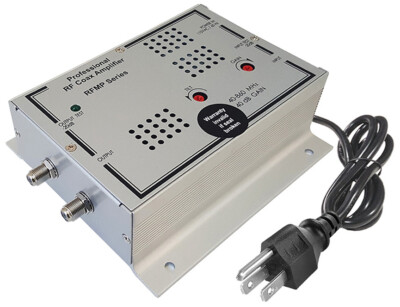 Cable TV DTV Signal 40dB Booster - Low Noise With Gain/Tilt