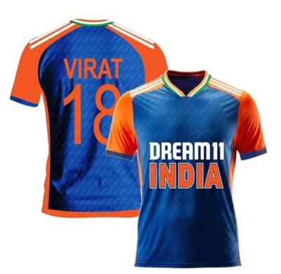 Indian Cricket Team Virat Kohli Jersey for 8- years old kids US