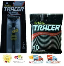 12 Schick FX Tracer Razor Blade Cartridge Refill Fit Wilkinson Performer Diamond