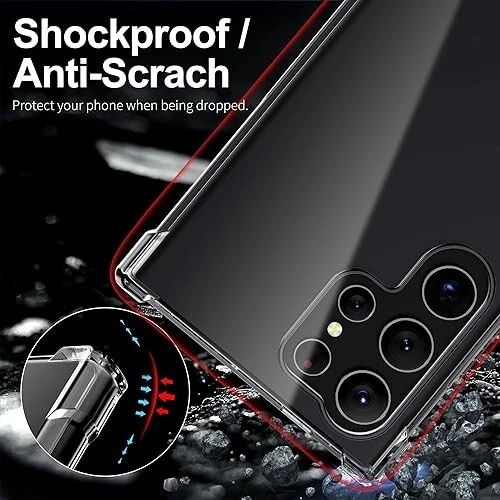 Für Samsung Galaxy S24 Ultra Transparent Schutzhülle Schutzhülle Handy Case - Bild 3 von 6