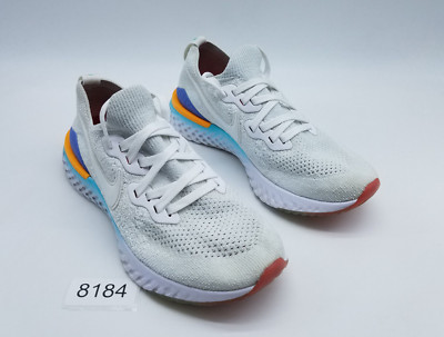 Nike Epic React Flyknit 2 Women's Size 8.5 Running Shoes White Hyper Jade Gray