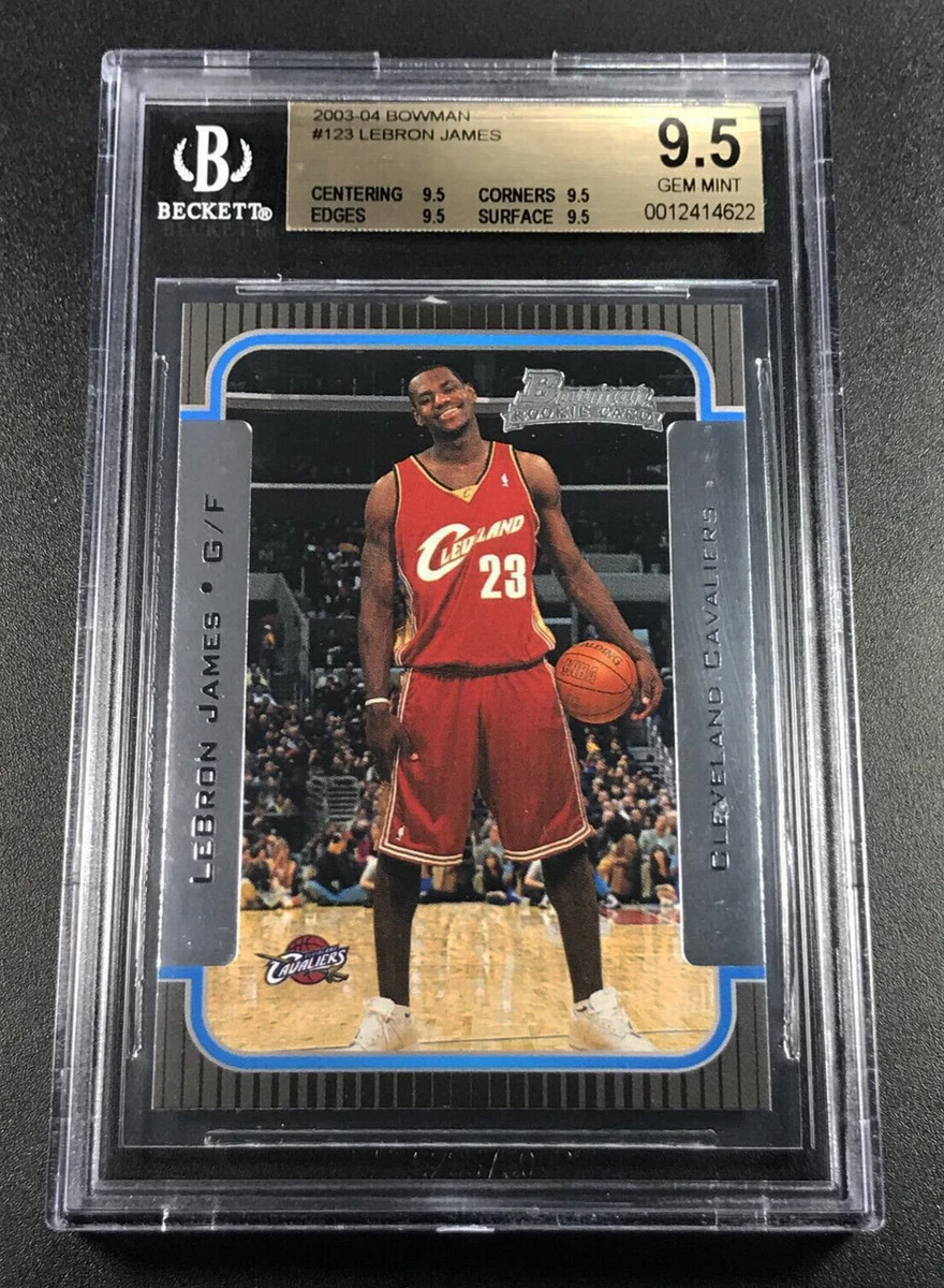 LEBRON JAMES 2003 BOWMAN #123 ROOKIE CARD RC ALL BGS 9.5 SUBS GEM NBA