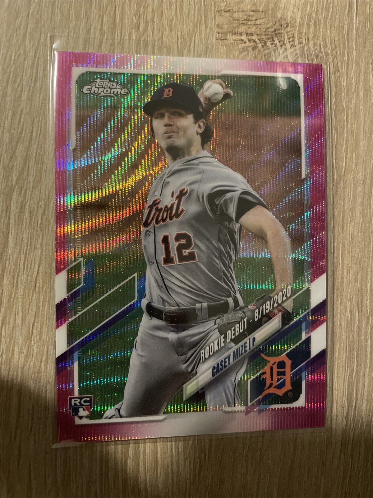 2021 Topps Chrome Update PINK WAVE Refactor Casey Mize Rookie Debut RC #USC73