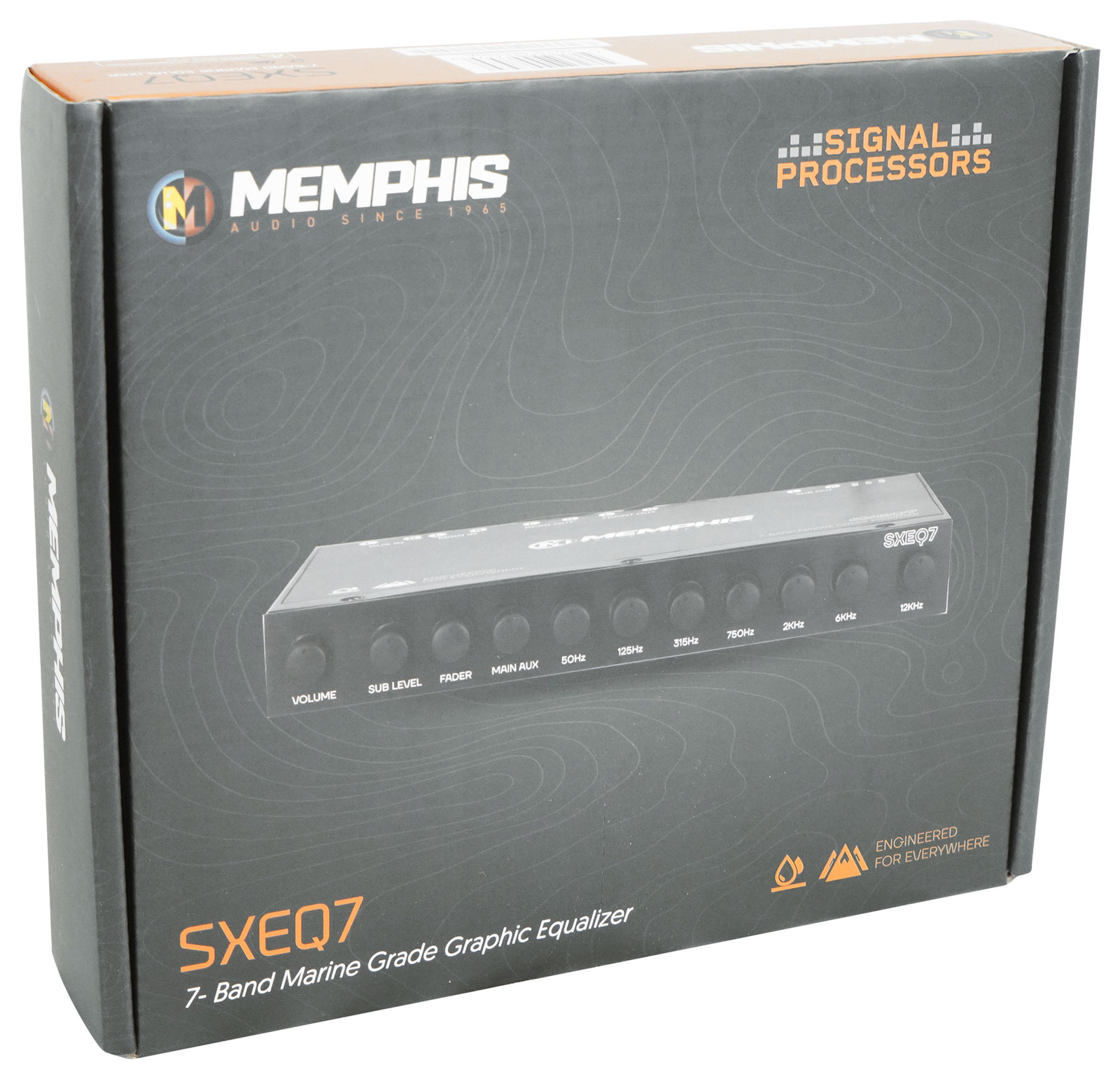 Memphis Audio MXAEQ7 7-полосный эквалайзер Контроллер Bluetooth для 4 лодок квадроциклов UTV RZR