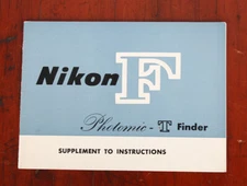 NIKON PHOTOMIC T FINDER INSTRUCTION BOOK/218354
